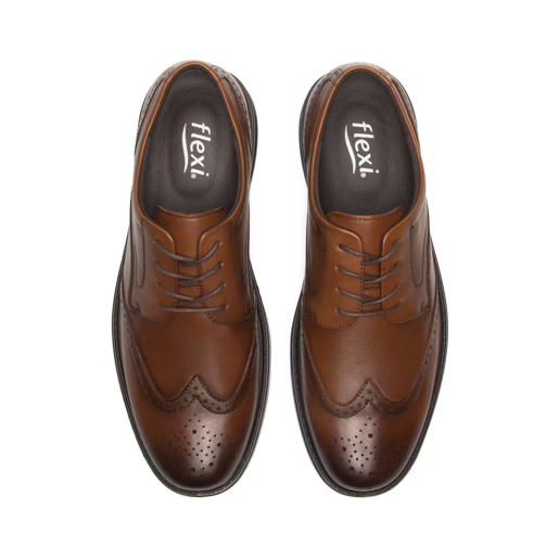 Derby Flexi para Hombre con Shock Point Estilo 417702 Tan