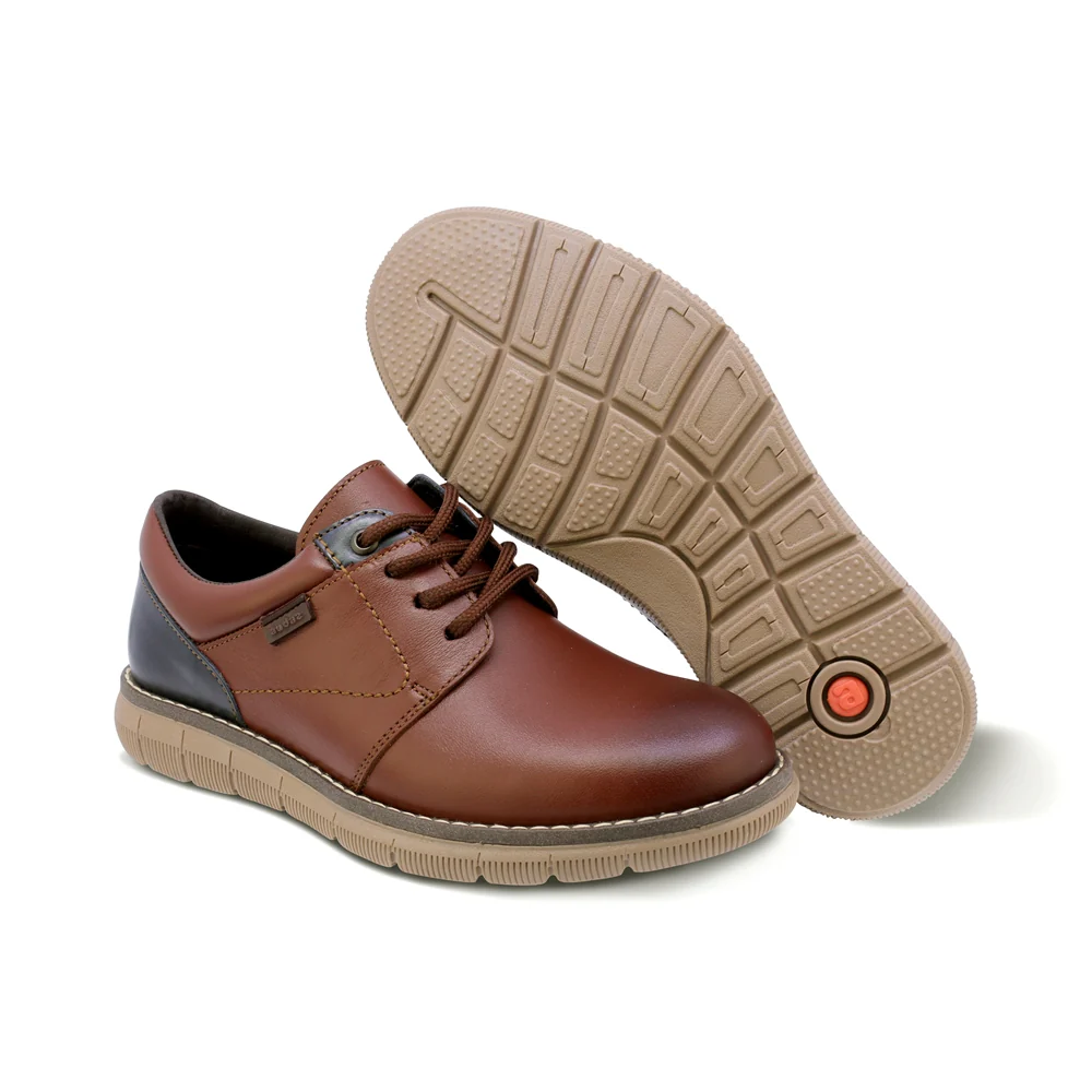 ZAPATO AUDAZ PARA NIÑO DE PIEL COLOR LADRILLO MURPHY 435501-Q
