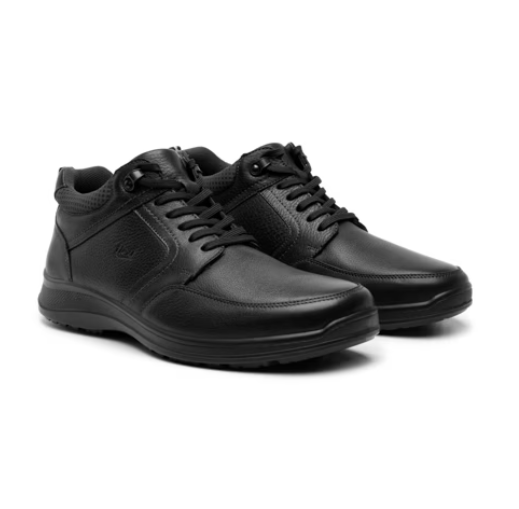 Botín Casual Flexi para Hombre con Amarre Frontal Estilo 50816 Negro