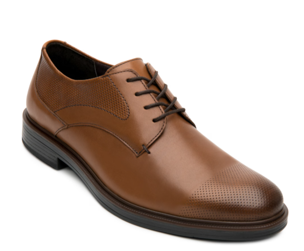 Derby Con Agujetas Flexi para Hombre Estilo 400111 Tan