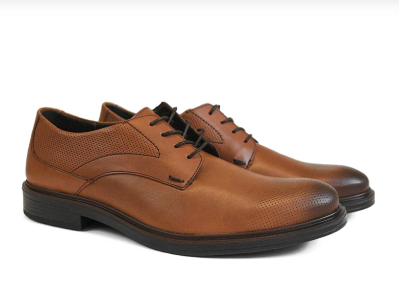 Derby Con Agujetas Flexi para Hombre Estilo 400111 Tan