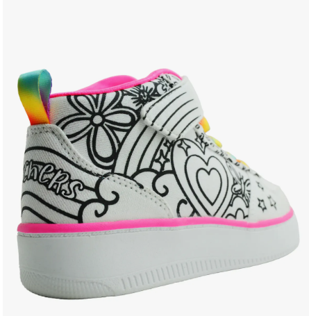 Tenis Skechers 302213l Bco/mult Niñas