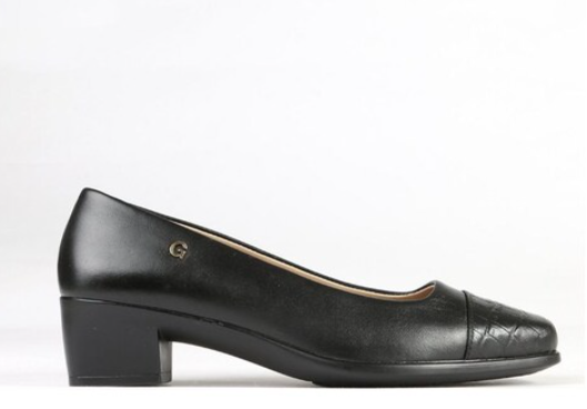 Zapatilla Lisa con Herraje y Punta Croco Negra Jarking 22501