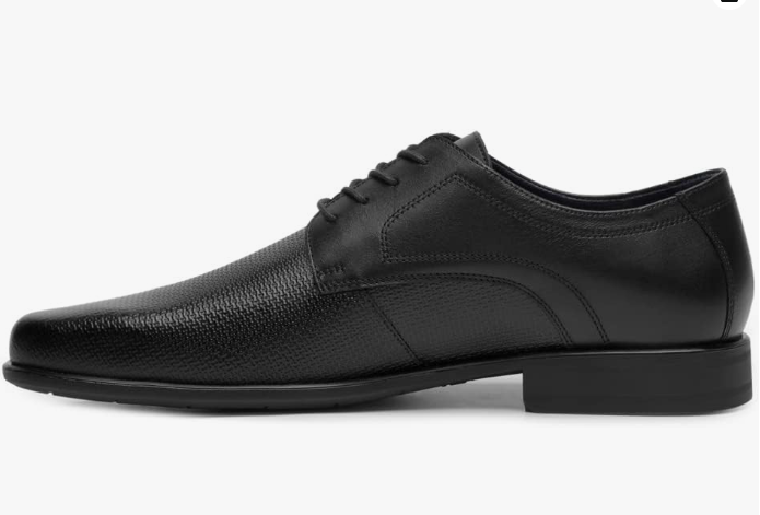Derby Con Agujetas Flexi para Hombre Estilo 90718 Negro