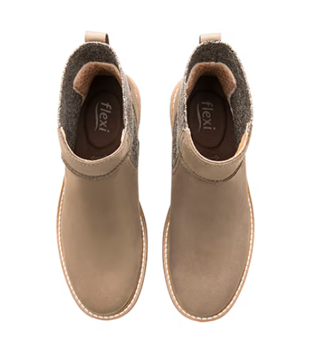 Botín Chelsea Flexi para Mujer Estilo 37825 Taupe