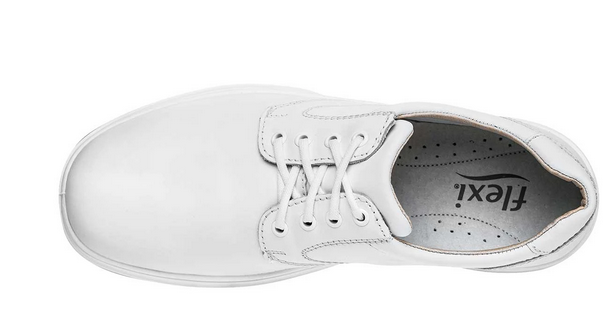 Zapato Casual De Servicio/Clínico Flexi De Agujetas Para Hombre - Estilo 63201 Blanco