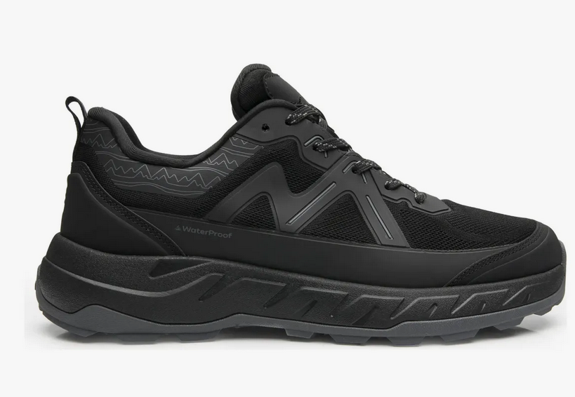 Tenis Outdoor Hombre Flexi Negro Campamento Montaña Cintas Ajustables Cómodo Para Caballero 421103