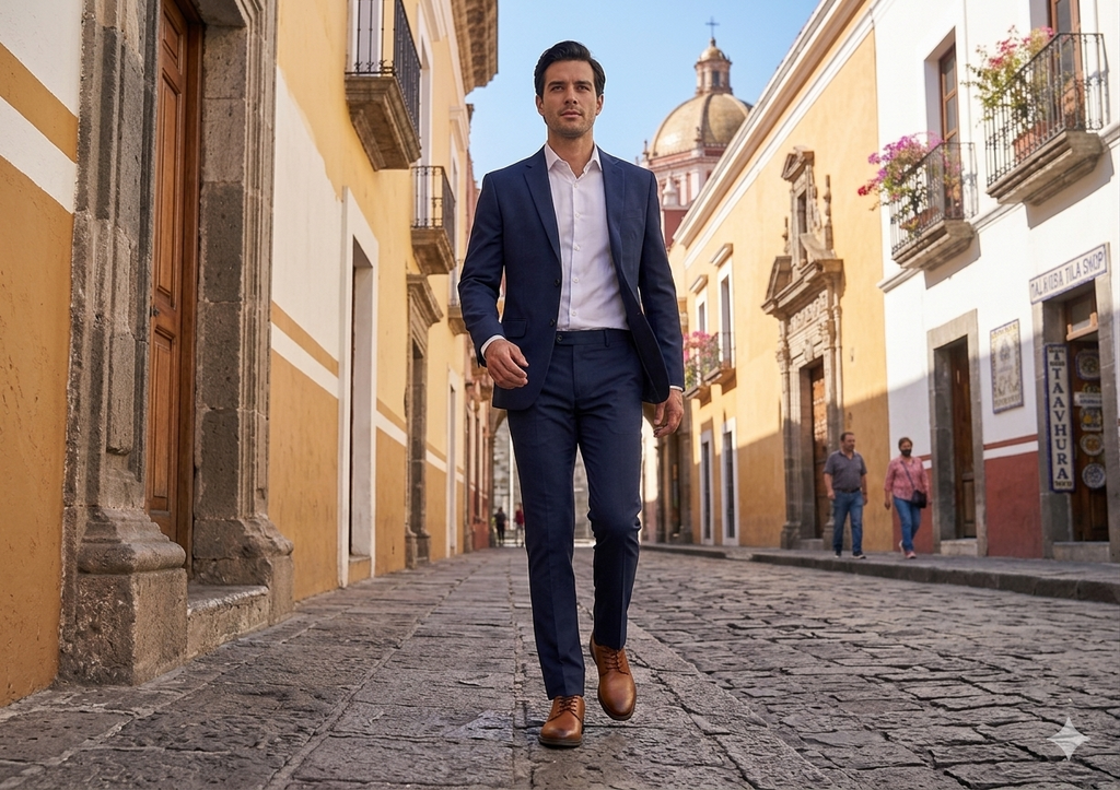 Derby Con Agujetas Flexi para Hombre Estilo 400111 Tan
