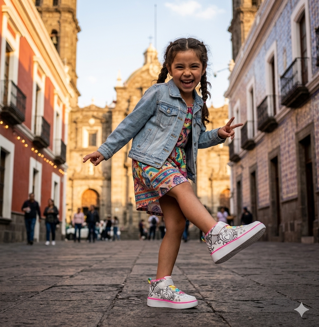 Tenis Skechers 302213l Bco/mult Niñas