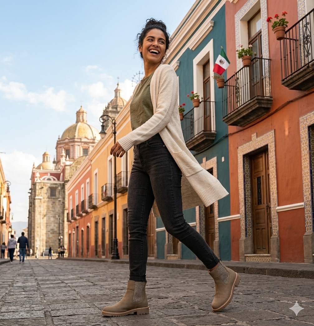 Botín Chelsea Flexi para Mujer Estilo 37825 Taupe